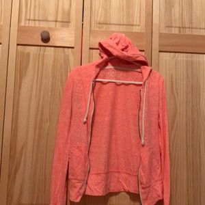 Coral zip up hoodie